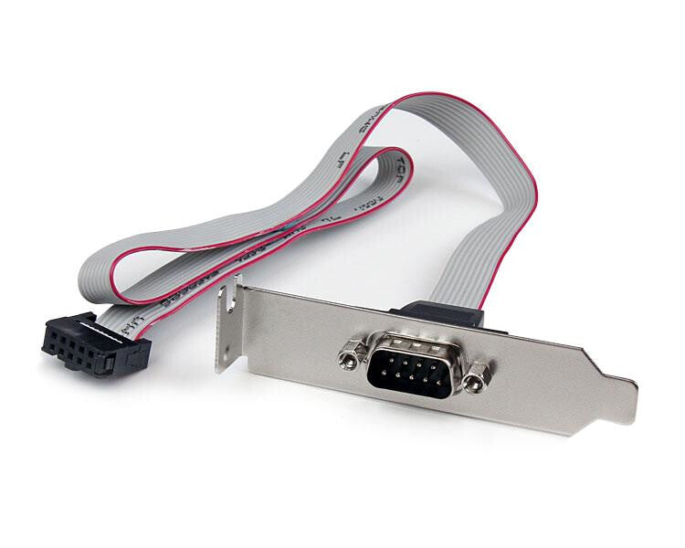 StarTech 1 Port 16in DB9 Serial Port Bracket to 10 Pin Header - Low Profile
