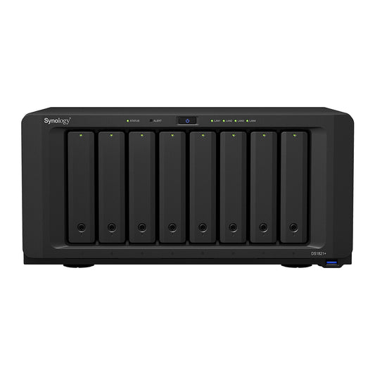 Synology DiskStation DS1821+ Desktop NAS with 4x 8TB HAT5310 Drives | 8-bay, HDD & SSD, Ryzen Embedded CPU, 4 GB GB RAM, 4 x LAN Ports