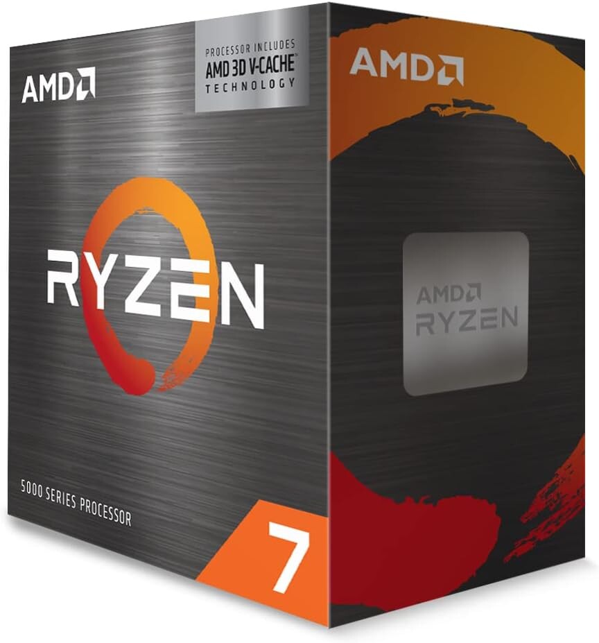 AMD Ryzen 7 5700X3D Processor | 8C/16T 3/4.1 GHz AM4 Graphics 105 W TDP | No Cooler