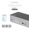 StarTech.com USB C Dock - 4K 60Hz Quad Monitor DisplayPort & HDMI - Universal USB-C Docking Station with 100W Power Delivery - USB Hub with 1x USB Type-C & 3x USB-A, Ethernet, Audio