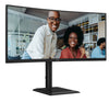 AOC E4 CU34E4CV computer monitor 86.4 cm (34") 3440 x 1440 pixels UltraWide Quad HD LCD Black