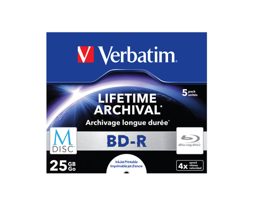 Verbatim Blank Blu-Ray M-Disc 4x BD-R 25 GB 5 pc(s)
