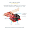 StarTech SATA PCIe Card - 2 Port PCIe SATA Expansion Card - 6Gbps - Full/Low Profile - PCI Express to SATA Adapter/Controller - ASM1061 Non-Raid - PCIe to SATA Converter