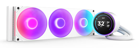 NZXT Kraken Elite 360 RGB AIO Liquid Cooler | 360mm 2800 RPM 75.12 CFM PWM RGB White