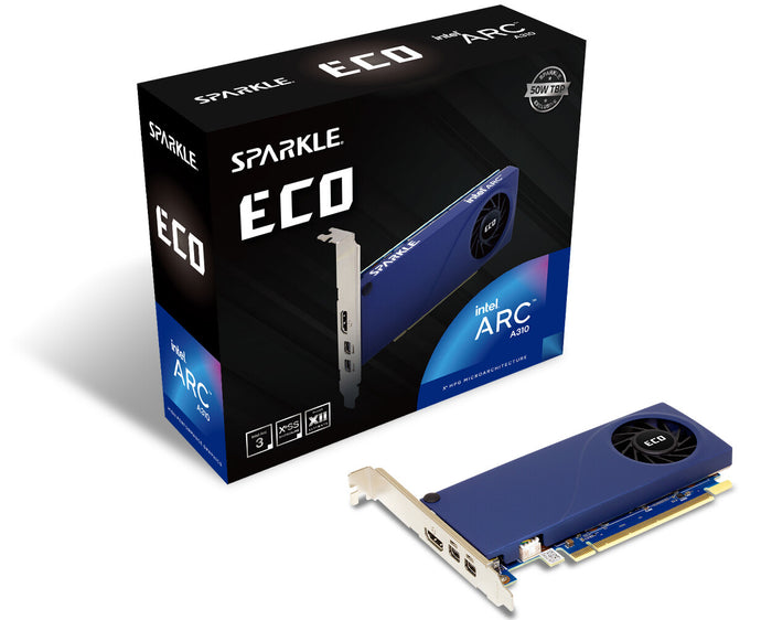 Sparkle Technology Arc A310 4 GB GDDR6 Graphics Card | PCIe 4.0 | 2 x DP and 1 x HDMI | Active Cooling
