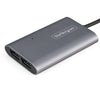 StarTech.com Thunderbolt 3 to Dual DisplayPort Adapter DP 1.4 - Dual 4K 60Hz or Single 8K/5K Thunderbolt 3 to DP Adapter - TB3 to 2x DisplayPort Monitor Video Display Adapter - Mac/Windows