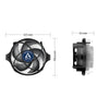 ARCTIC Alpine 23 Continuous Operation CPU Cooler | 90mm 2700 RPM Dual ball bearing Low Profile AMD Compatible Aluminium