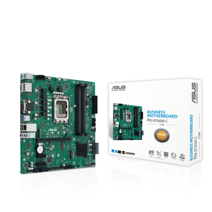 ASUS PRO B760M-C-CSM mATX Motherboard | LGA1700 | 4x DDR5 Slots
