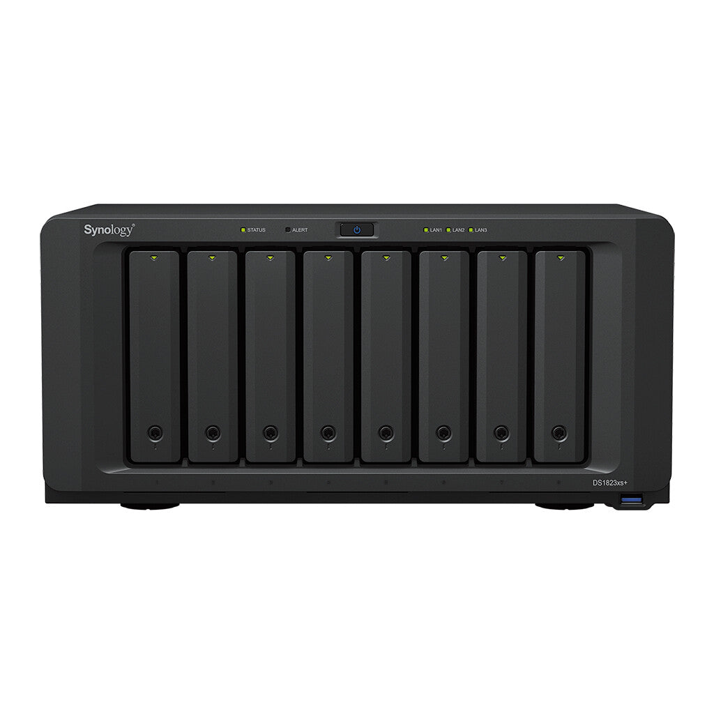 Synology DiskStation DS1823xs+ Tower NAS with 8 x 12TB HAT5300 Drives | 8-bay, HDD & SSD, Ryzen Embedded CPU, 8 GB GB RAM, 4 x LAN Ports