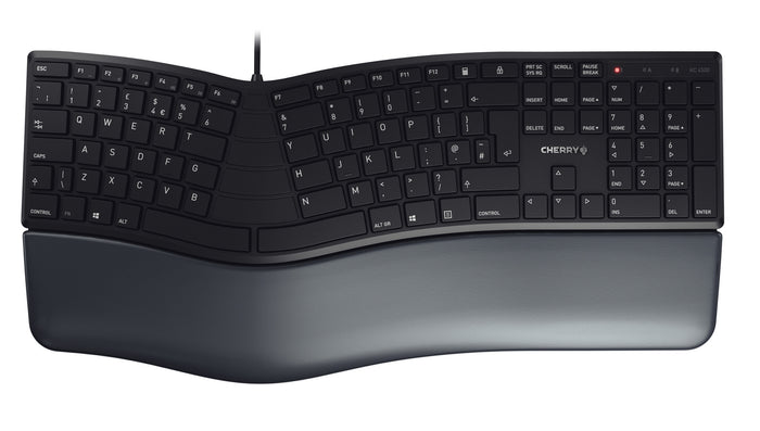 CHERRY KC 4500 ERGO Keyboard | Wired, QWERTY, Black