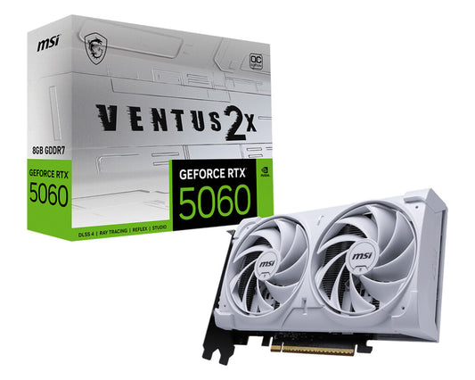 MSI GeForce RTX 5060 8 GB GDDR7 Overclocked Graphics Card | PCIe 5.0 x16 | 3 x DP and 1 x HDMI | Active Cooling
