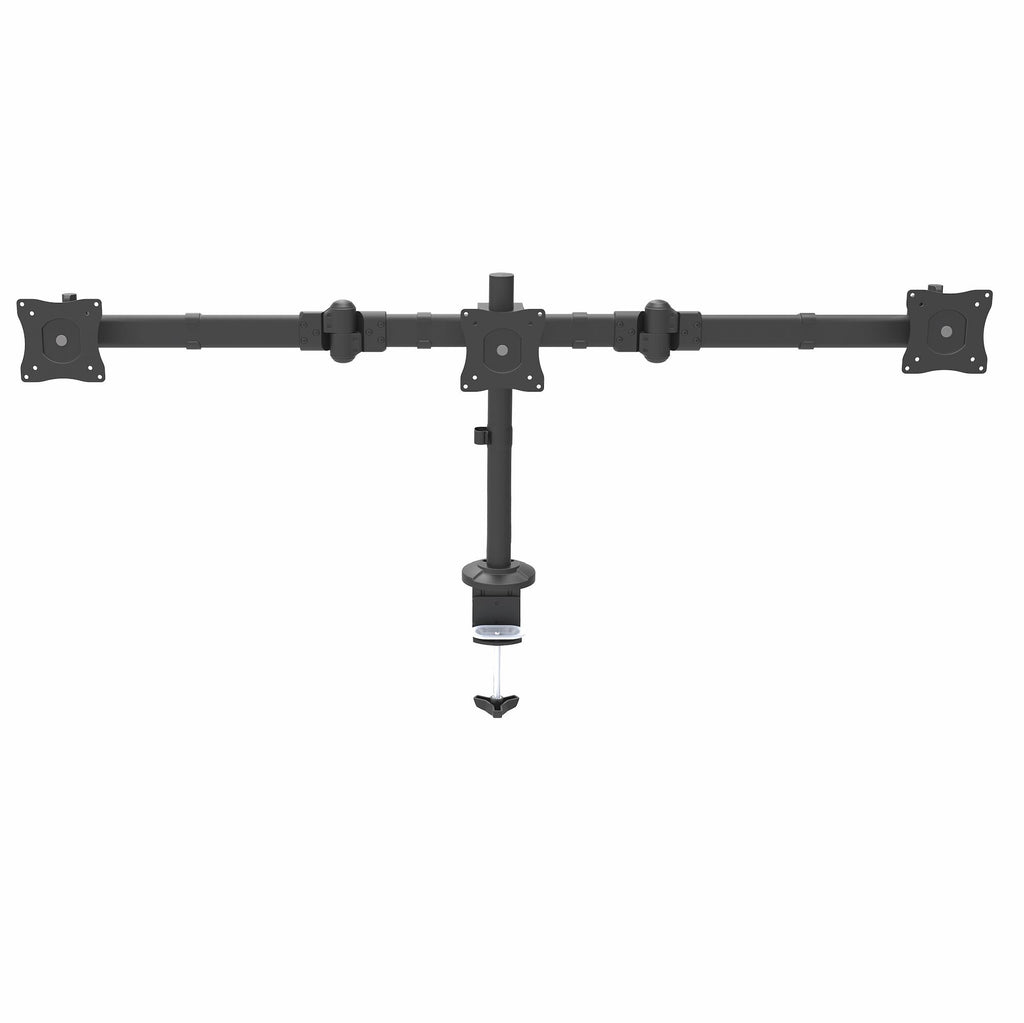 .com Desk Mount Triple Monitor Arm Ergonomic VESA 3 Monitor Mount up to 27" Articulating & Height Adjustable Pole Mount Tilt Swivel Rotate LCD LED Screen Desk Clamp Grommet