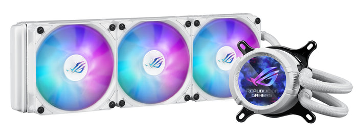 ASUS ROG Strix LC III 360 ARGB White Edition AIO Liquid Cooler | 360mm 2200 RPM 38 CFM PWM RGB White