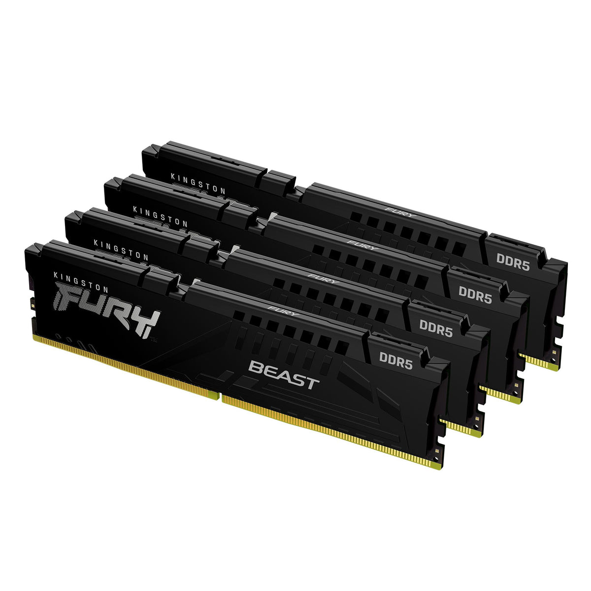 Kingston FURY Beast 128 GB (4x32 GB) DDR5 2800 MHz Memory Kit | CL40, XMP, Heatsink