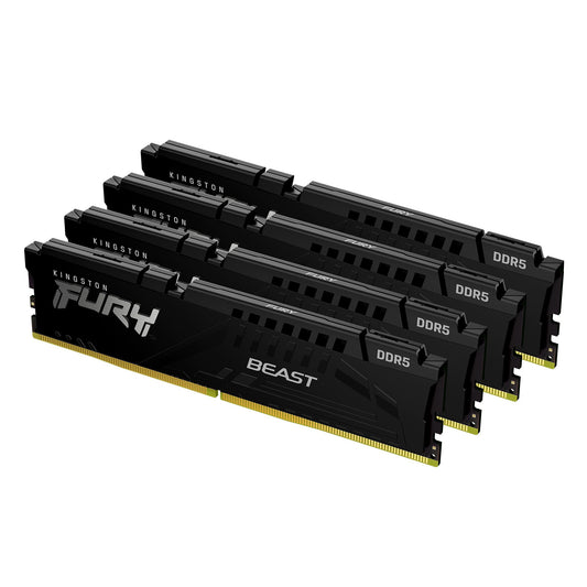 Kingston FURY Beast 128 GB (4x32 GB) DDR5 2800 MHz Memory Kit | CL40, XMP, Heatsink