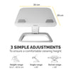 Fellowes Laptop Stand for Desk - Hana LT Laptop Stand for the Home and Office - Adjustable Laptop Stand with 3 Height Adjustments - Max Monitor Size 19", Max Weight 4.5KG - White