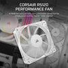 Corsair RS120 Case Fan | 120mm 2100 RPM 72.8 CFM PWM White