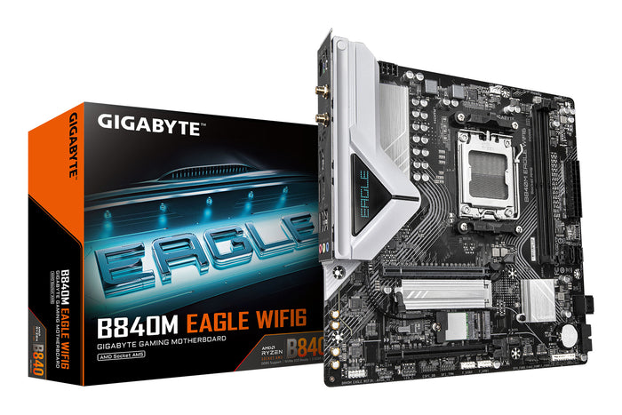 Gigabyte B840M EAGLE WIFI6 mATX Motherboard | AM5 | 2x DDR5 Slots | Wi-Fi 6