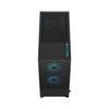 Fractal Design Pop Air RGB Tower PC Case Black, Cyan | Liquid Cooling Support