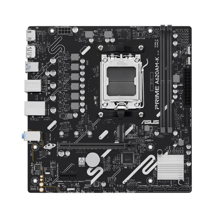 ASUS PRIME A620AM-K mATX Motherboard | AM5 | 2x DDR5 Slots