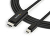 StarTech 10ft (3m) Mini DisplayPort to HDMI Cable - 4K 30Hz Video - mDP to HDMI Adapter Cable - Mini DP or Thunderbolt 1/2 Mac/PC to HDMI Monitor/Display - mDP to HDMI Converter Cord