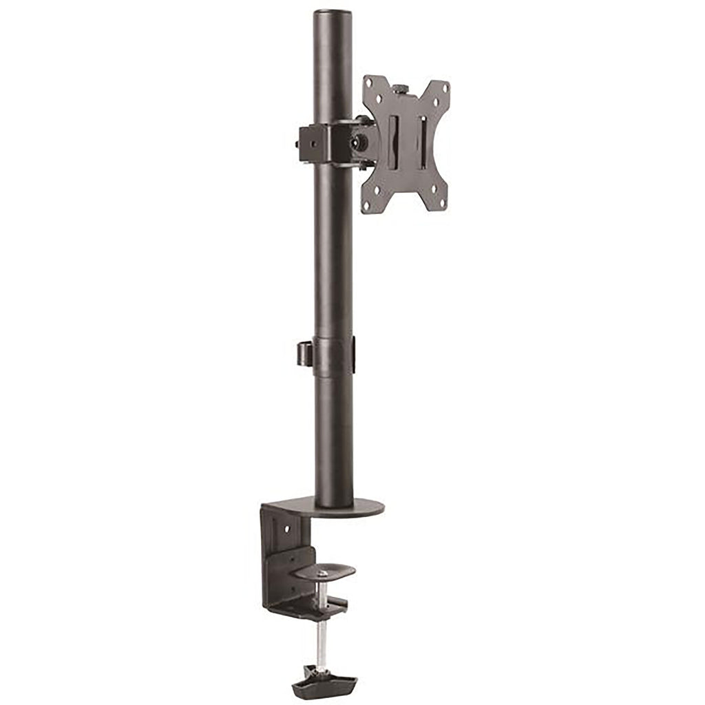 .com Single Monitor Desk Mount Single Screen Heavy Duty Pole Mount up to VESA Compatible Displays Ergonomic Height Adjustable Monitor Arm Mount Desk Clamp Grommet