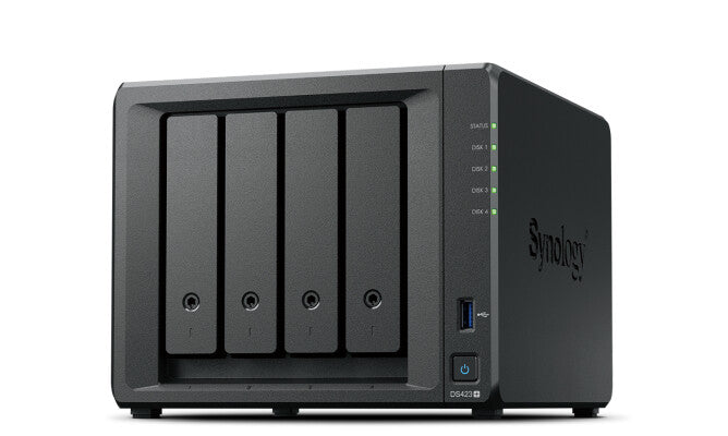 Synology DiskStation DS423+ Desktop NAS with 4 x 6TB HAT3300 Drives | 4-bay, HDD & SSD, Intel Celeron CPU, 2 GB GB RAM, 2 x LAN Ports