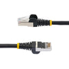 StarTech 1.5m CAT6a Ethernet Cable - Black - Low Smoke Zero Halogen (LSZH) - 10GbE 500MHz 100W PoE++ Snagless RJ-45 w/Strain Reliefs S/FTP Network Patch Cord