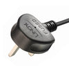 Lindy 1m UK 3 Pin Plug to IEC C5 "Cloverleaf" Power Cable, Black