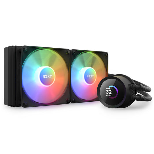 NZXT Kraken 240 RGB AIO Liquid Cooler | 240mm 1800 RPM 78.02 CFM PWM RGB Fluid Dynamic Bearing (FDB) Black