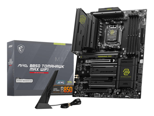 MSI MAG B850 TOMAHAWK MAX WIFI ATX Motherboard | AM5 | 4x DDR5 Slots | Wi-Fi 7