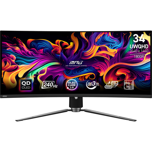 MSI MPG 341CQPX QD-OLED 34" UltraWide Quad HD Gaming Monitor | 3440 x 1440 240Hz HDMI DP