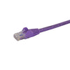 StarTech 75ft CAT6 Ethernet Cable - Purple CAT 6 Gigabit Ethernet Wire -650MHz 100W PoE RJ45 UTP Network/Patch Cord Snagless w/Strain Relief Fluke Tested/Wiring is UL Certified/TIA