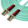 StarTech.com 10m (30ft) LC/UPC to LC/UPC OM4 Multimode Fiber Optic Cable, 50/125µm LOMMF/VCSEL Zipcord Fiber, 100G Networks, Low Insertion Loss, LSZH Fiber Patch Cord