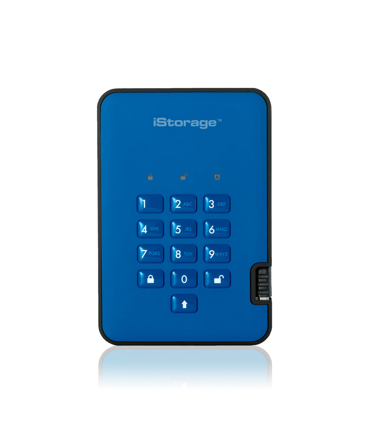 iStorage diskAshur2 256 GB Encrypted Portable SSD | USB 3.2 Gen 1 Blue