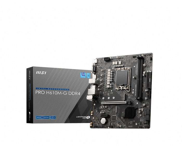 MSI PRO H610M-G DDR4 mATX Motherboard | LGA1700 | 2x DDR4 Slots