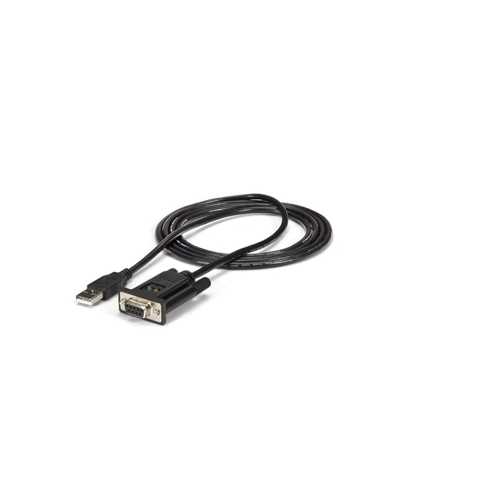 StarTech USB to Serial RS232 Adapter - DB9 Serial DCE Adapter Cable with FTDI - Null Modem - USB 1.1 / 2.0 - Bus-Powered