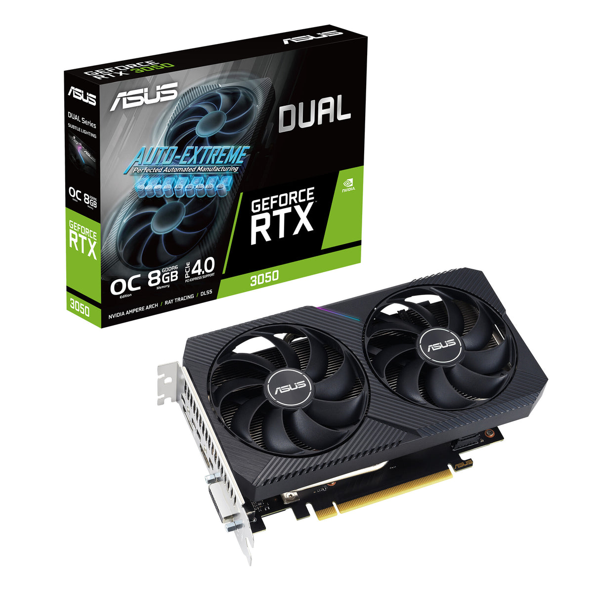 ASUS GeForce RTX 3050 8 GB GDDR6 Overclocked Graphics Card | PCIe 4.0 | 1 x DP and 1 x HDMI | Active Cooling