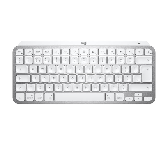 Logitech MX Keys Mini For Mac Minimalist Wireless Illuminated Keyboard Keyboard | Wireless, QWERTY, Grey, Backlit