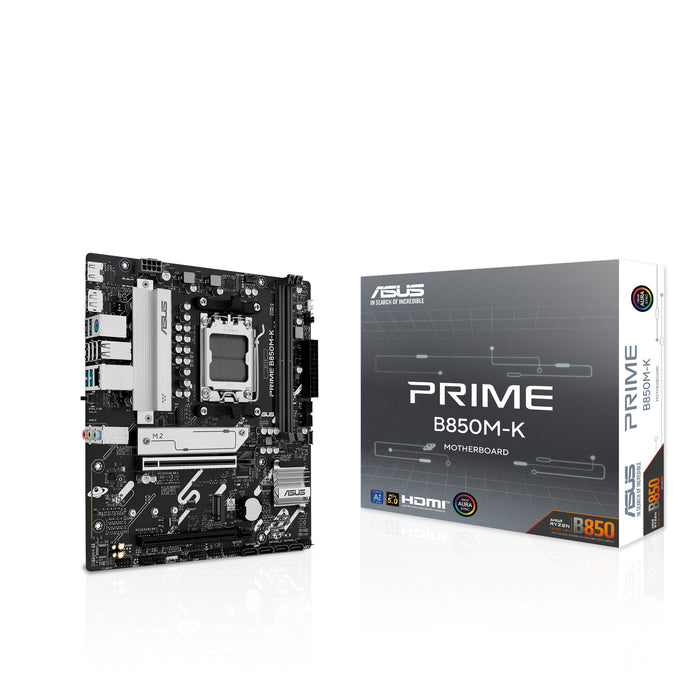 ASUS PRIME B850M-K mATX Motherboard | AM5 | 2x DDR5 Slots