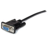 StarTech 2m Black Straight Through DB9 RS232 Serial Cable - M/F