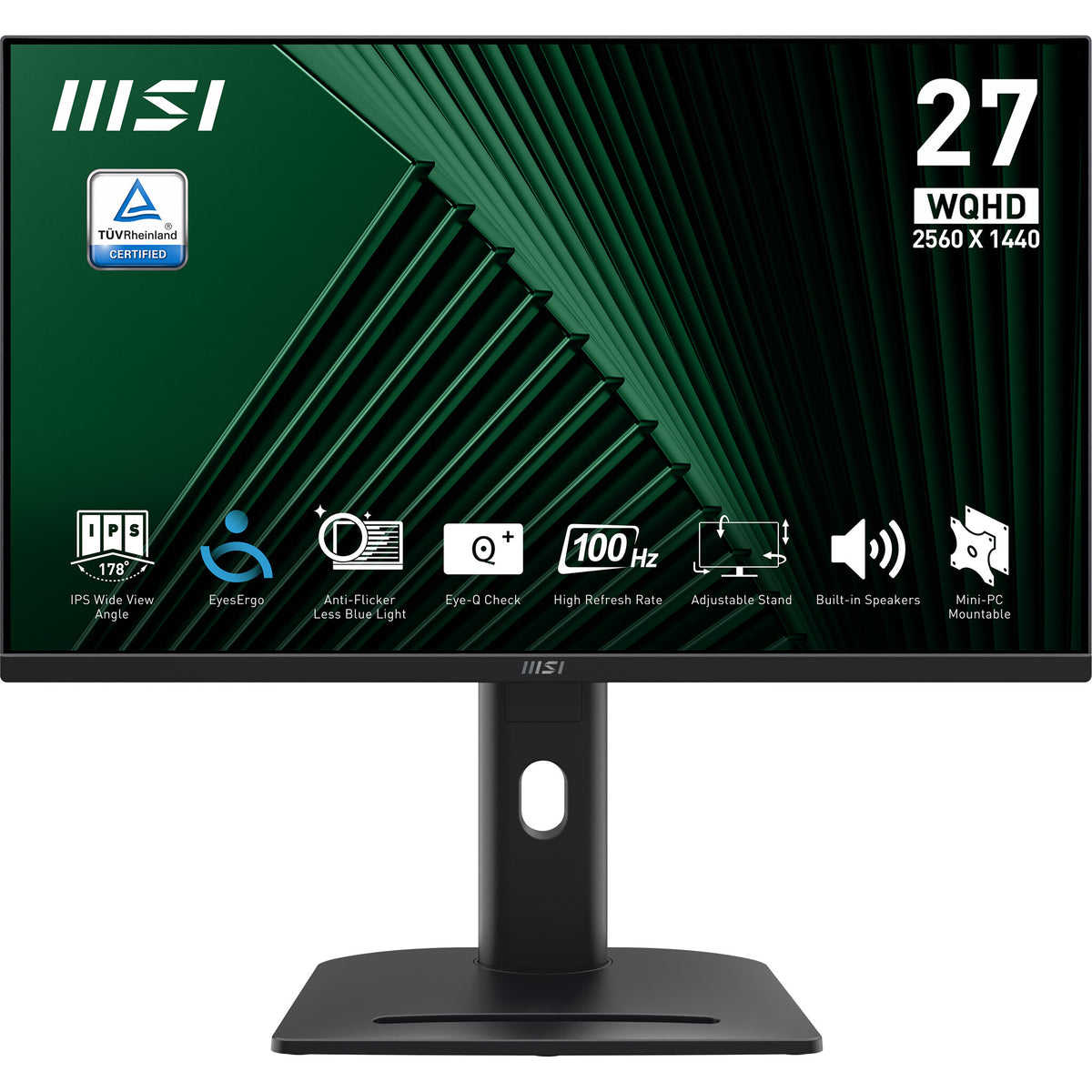 MSI Pro Pro MP275QPG 27" Wide Quad HD Monitor | 2560 x 1440 100Hz HDMI DP