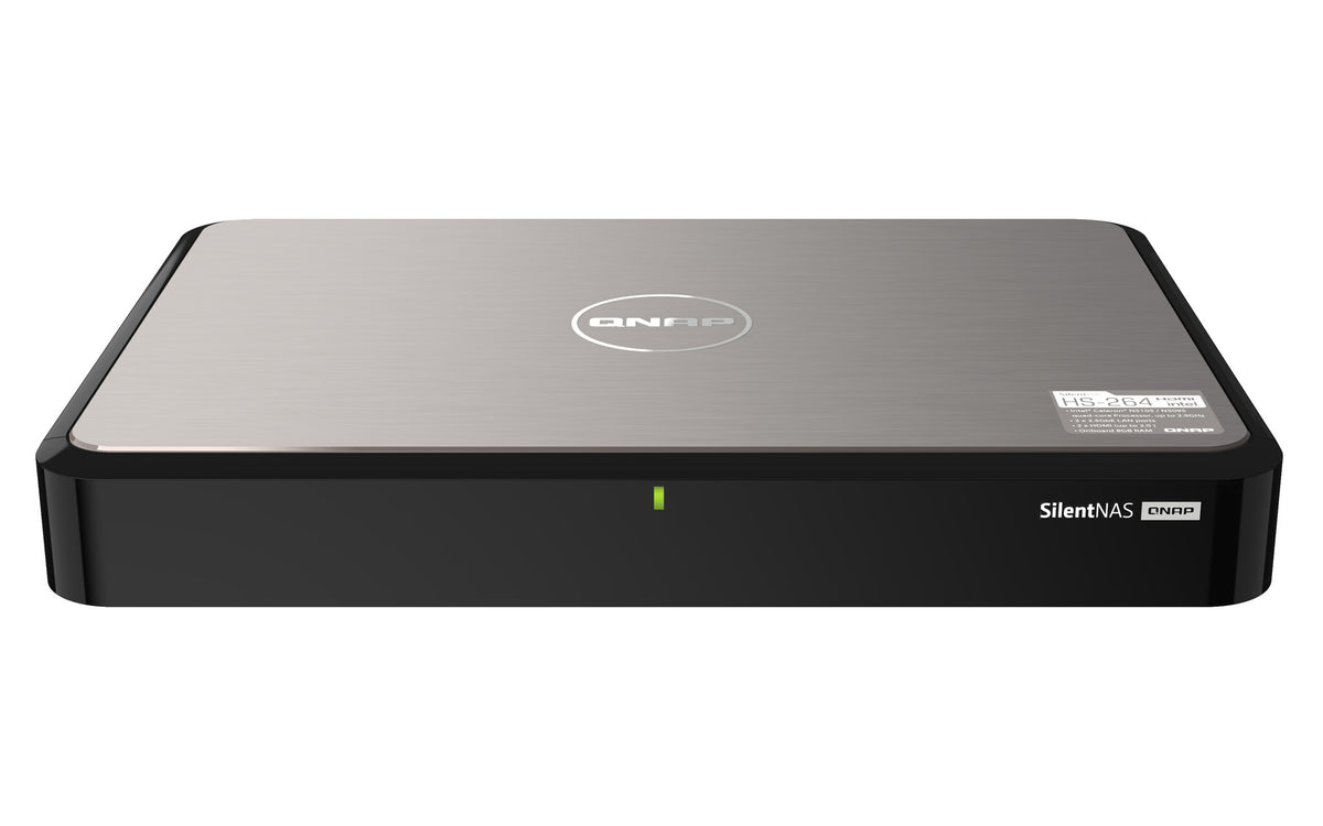 QNAP HS-264 Desktop NAS | 2-bay, HDD & SSD, Intel Celeron CPU, 8 GB GB RAM, 2 x LAN Ports