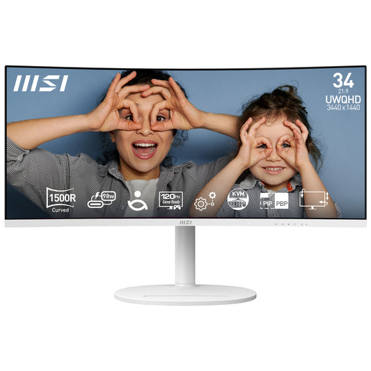 MSI Modern Modern MD342CQPW 34" UltraWide Quad HD Curved Monitor | 3440 x 1440 120Hz HDMI DP