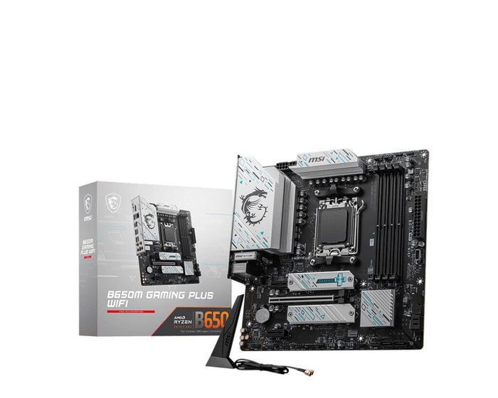 MSI B650M GAMING PLUS WIFI mATX Motherboard | AM5 | 4x DDR5 Slots | Wi-Fi 6E