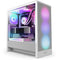 NZXT H5 Flow RGB Midi Tower PC Case White | Liquid Cooling Support