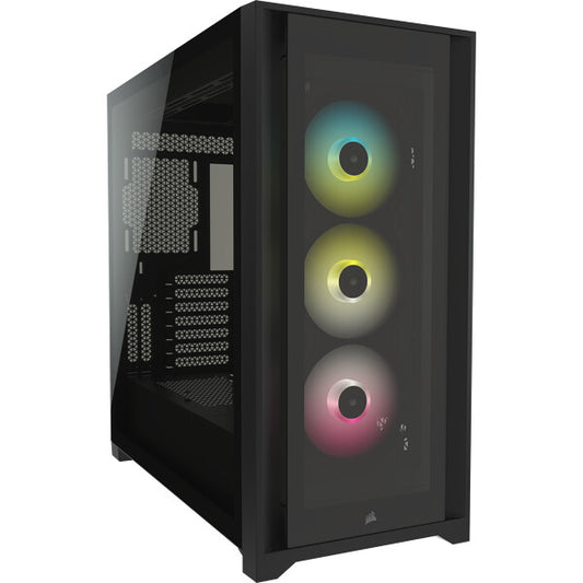 Corsair iCUE 5000X RGB Midi Tower PC Case Black | Liquid Cooling Support