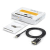 StarTech USB to Serial RS232 Adapter - DB9 Serial DCE Adapter Cable with FTDI - Null Modem - USB 1.1 / 2.0 - Bus-Powered