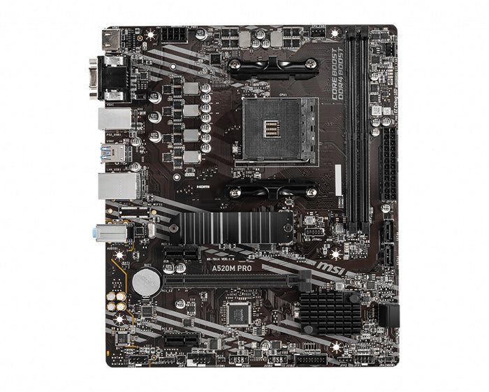 MSI A520M PRO mATX Motherboard | AM4 | 2x DDR4 Slots
