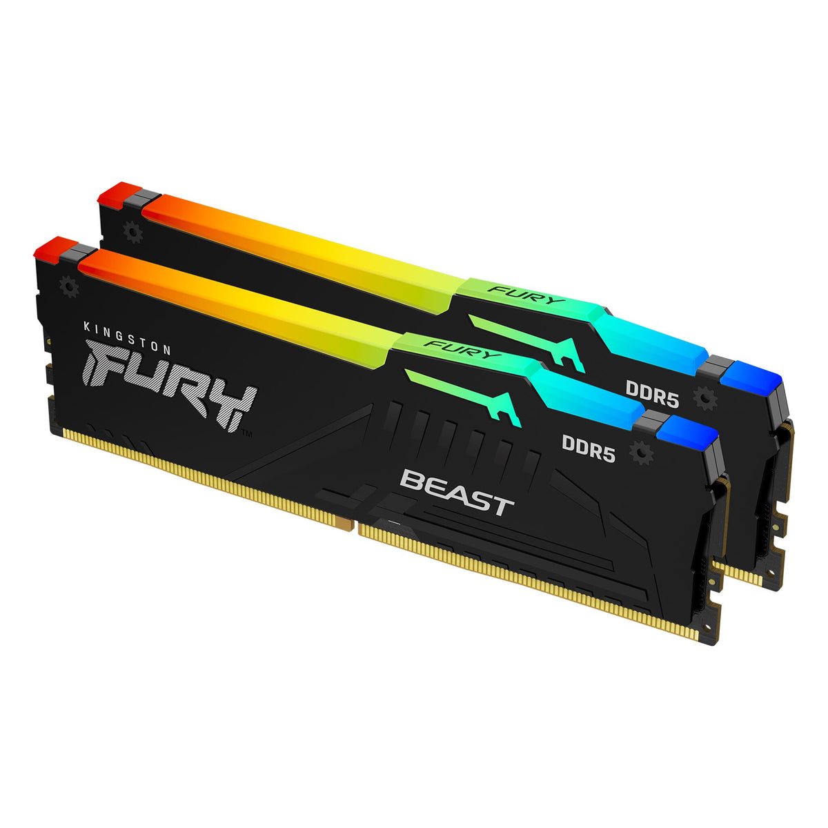 Kingston FURY Beast 32 GB (2x16 GB) DDR5 5200 MHz Memory Kit | CL40, XMP, Heatsink, ARGB
